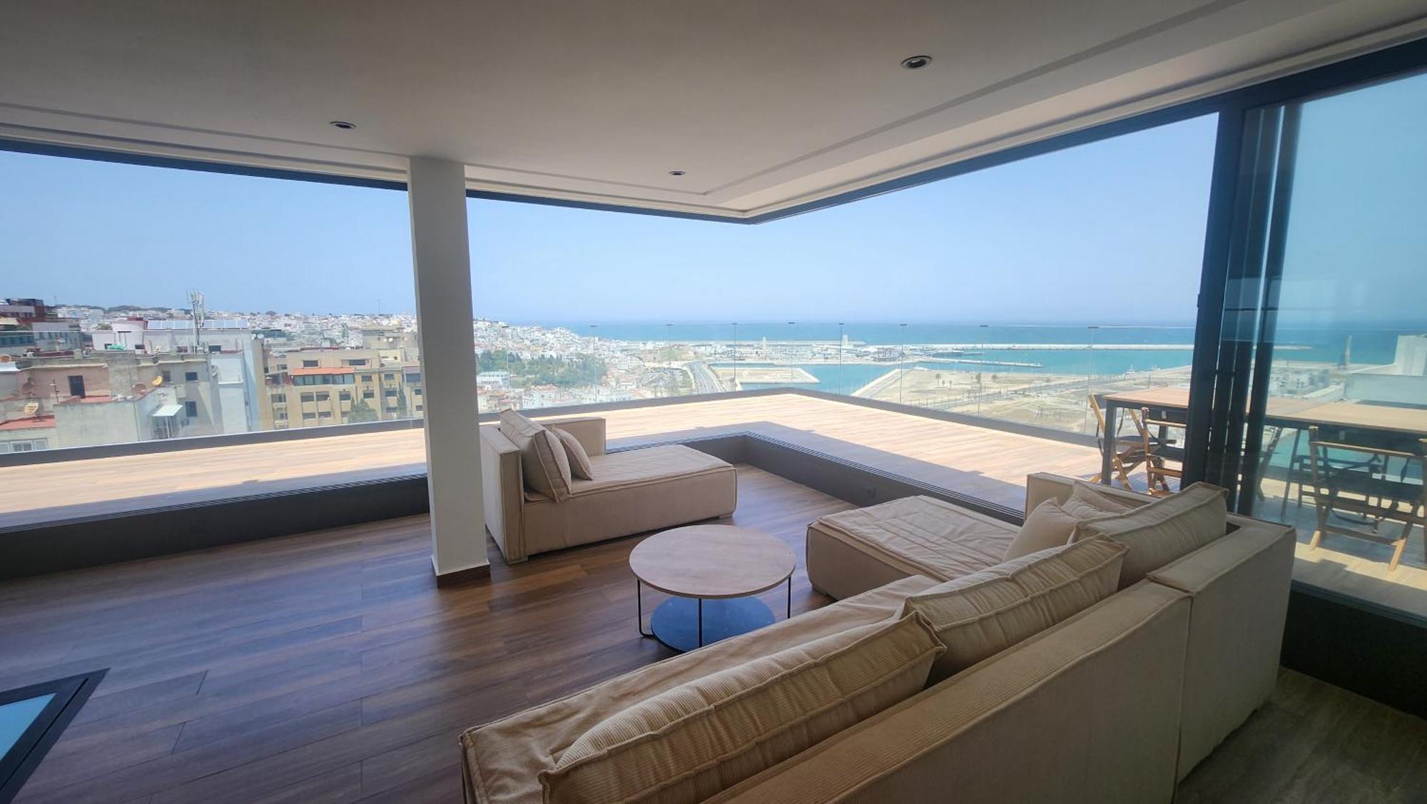 Magnifique Penthouse 160M2 Terrasse 90M2 Vue Mer Tangier Exterior photo