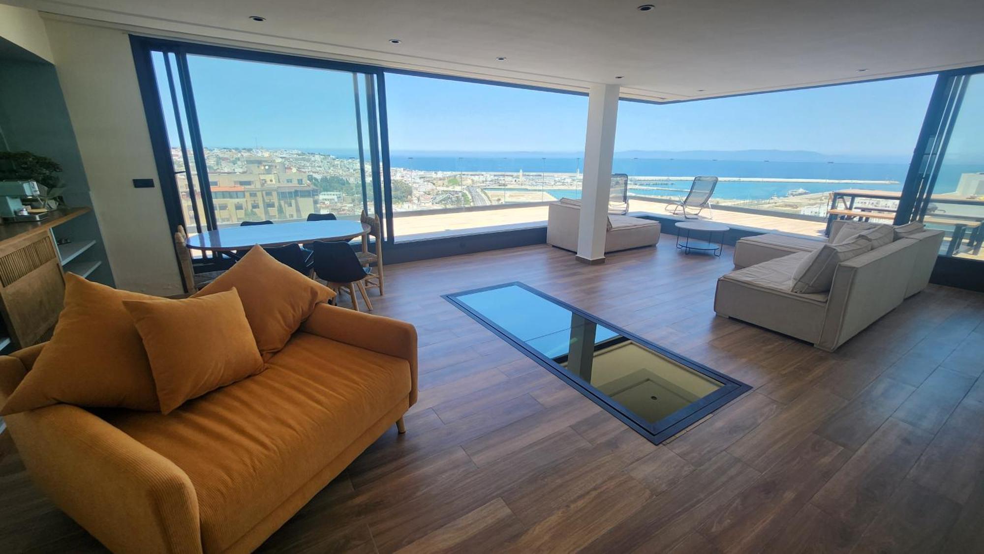 Magnifique Penthouse 160M2 Terrasse 90M2 Vue Mer Tangier Exterior photo