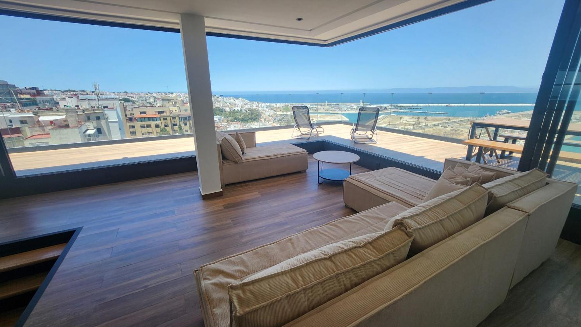 Magnifique Penthouse 160M2 Terrasse 90M2 Vue Mer Tangier Exterior photo